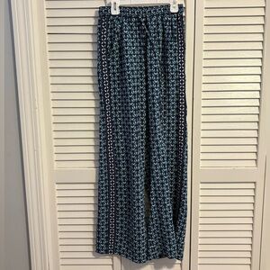 Max Studio Blue and White Patterned Pants